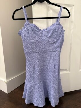 Lush Lavender Textured Mini Dress